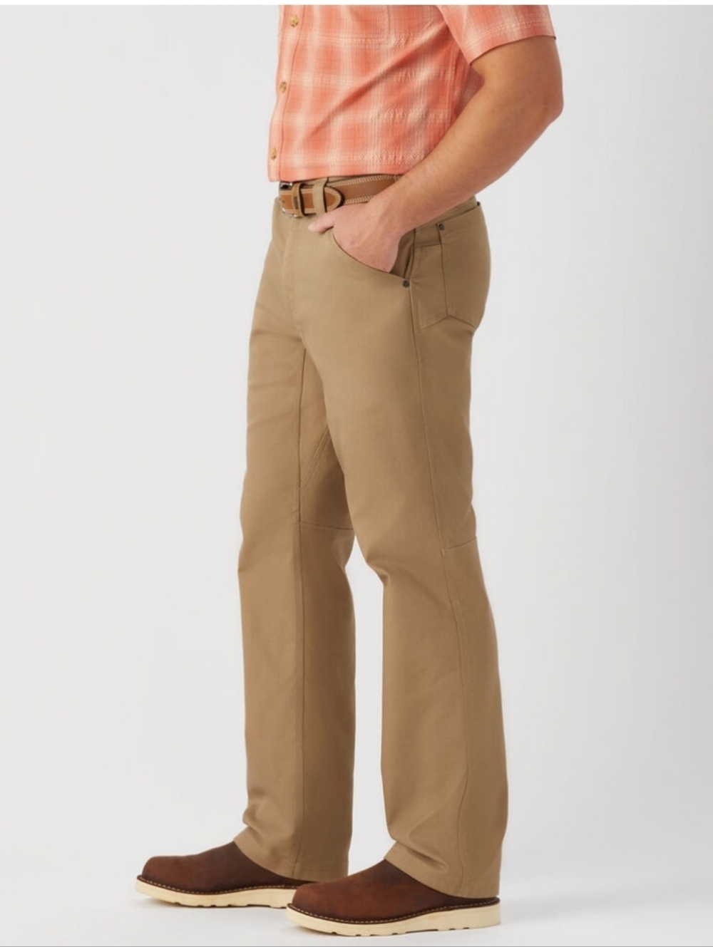 Nwot Duluth Flex Firehose HD D-flex Men Khaki Tan 34 X 30 Relaxed Fit Item 40371